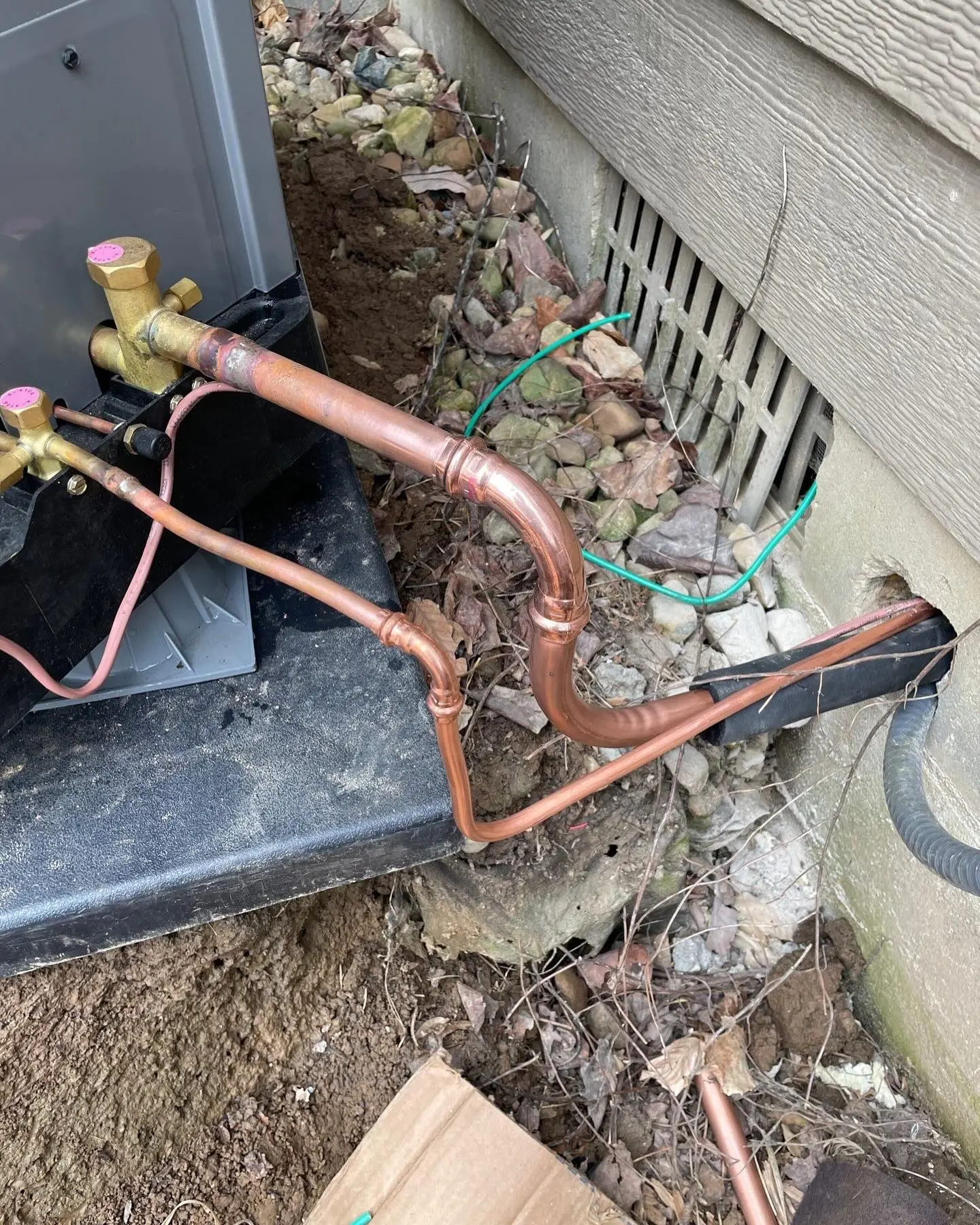 Refrigerant line set inspection during an AC tune-up at a Plainfield, IN home